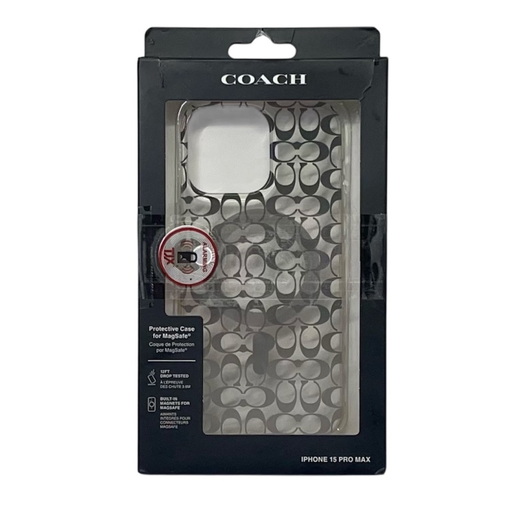 Coach Signature C  Protective Case for Magsafe For iPhone 15 Pro Max Clear NIB - Picture 2 of 7